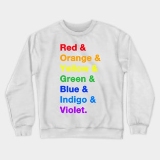 Rainbow Color Names Crewneck Sweatshirt